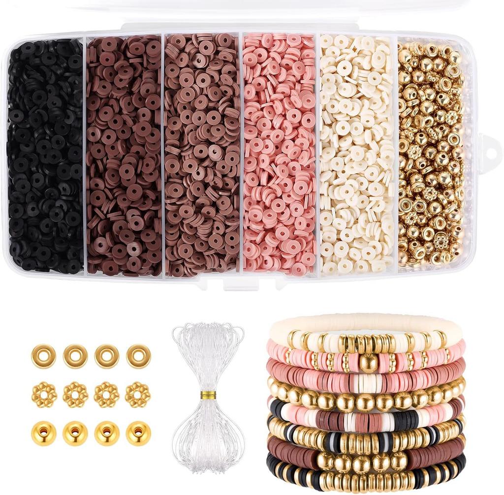 5100Pcs Clay Bead Soft Pottery Pieces, Friendship Bracelet Jewelry Making Kit, Diy Jewelry Accessories