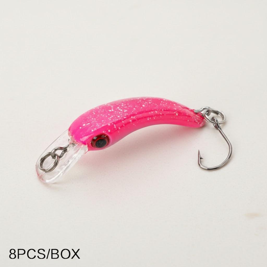 8Pcs Mini Floating Minnow Fishing Lures Hard Bait with Sharp Hook Crankbait Fishing Accessories for Anglers