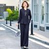 Spring Collection: Elegant Casual Lace-up Top & Elastic Waist Pants Set for Middle-aged and Elderly Women.