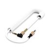 1.5m Retractable Spring Elbow AUX Audio Cable for Headphones, Speakers, Car Adapter, and Stereo Recording.