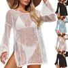 Women's Cover Up Edge Hollow Beach Cover Up Loose Dress