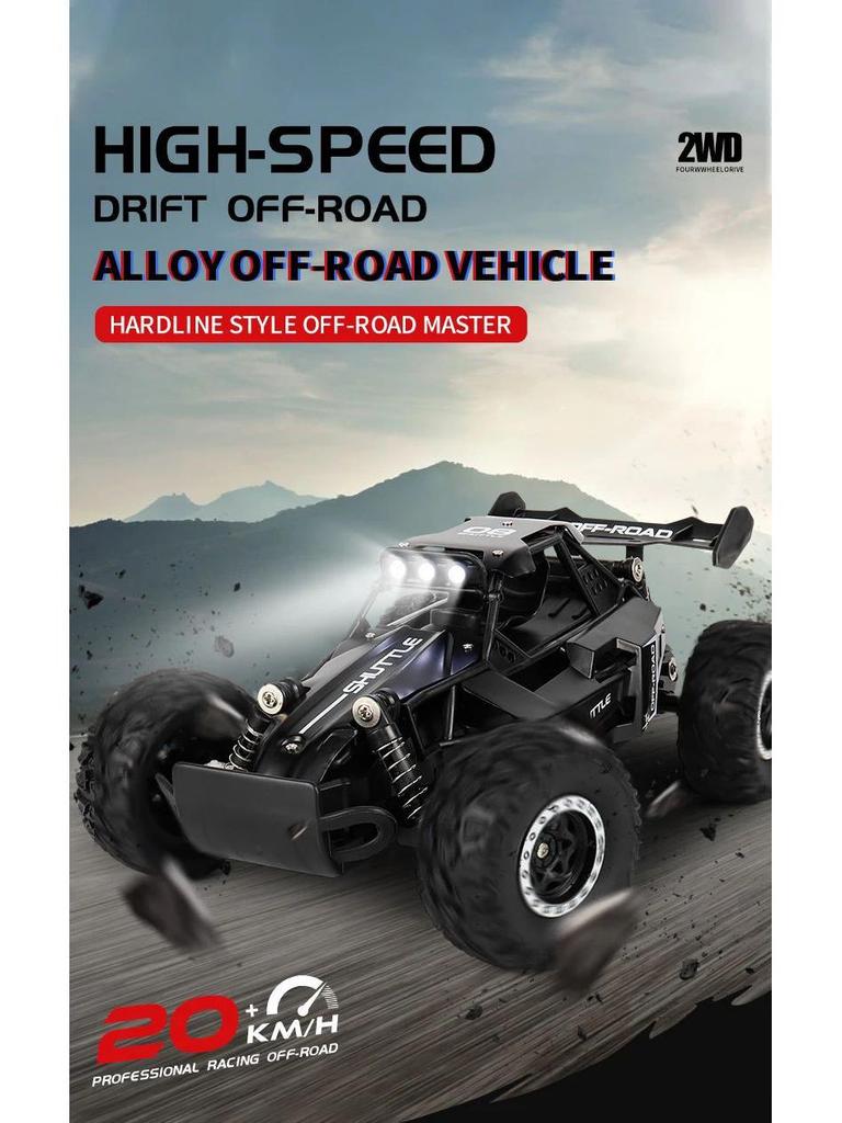 1:16 RC 2.4G High-Speed Alloy Remote Control Car - Off-Road, Climbing, and Drift Racer