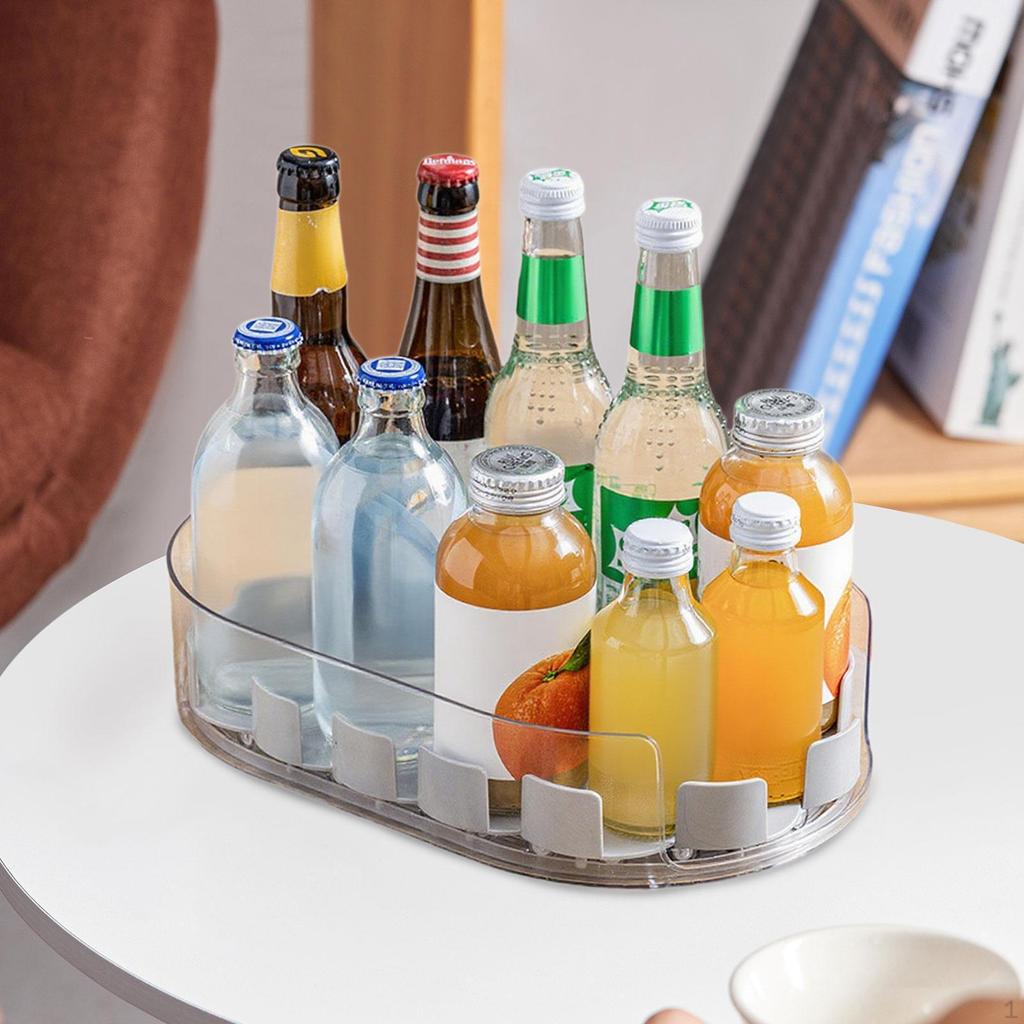 360° Turntable Refrigerator Organizer Beverage Bins Spice Storage Rack Organizers and