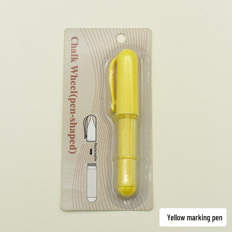 Refillable Chalk Tailoring Pen with Lid - Pen-shaped Fabric Marking Tool