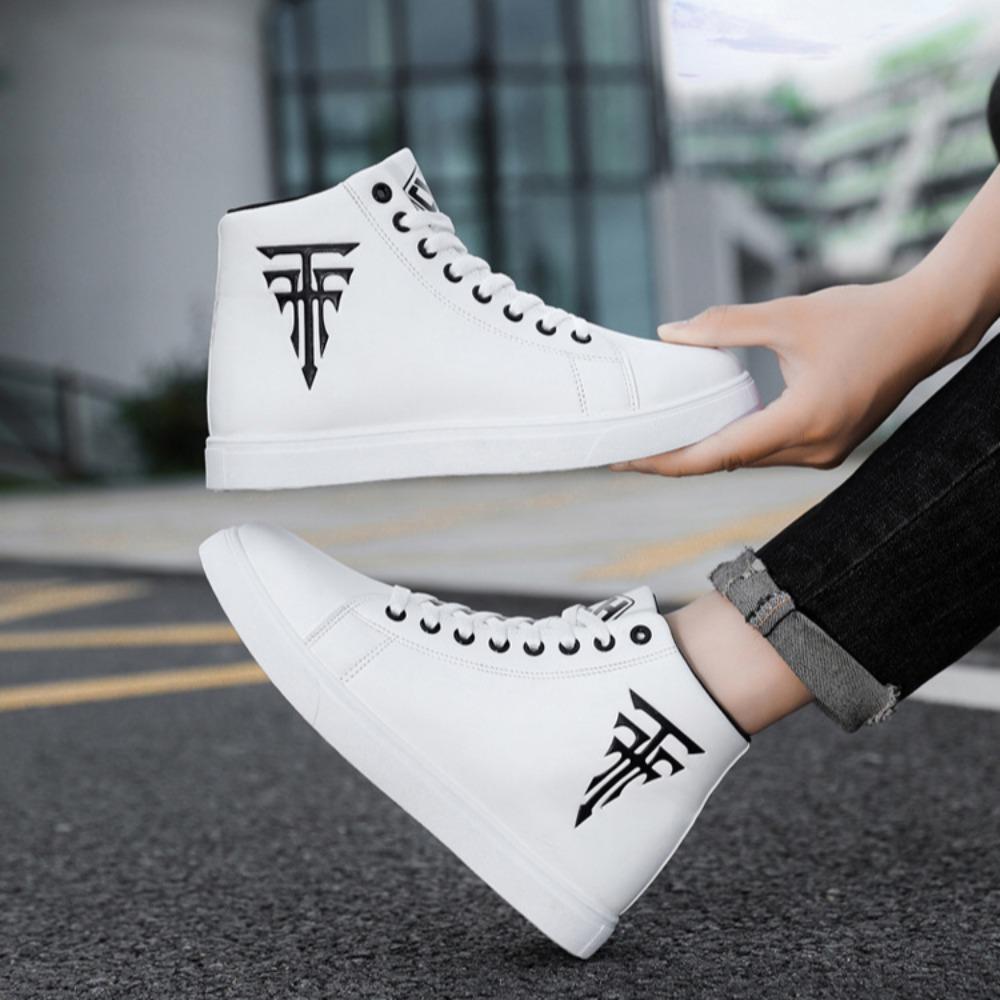 Men's High Top Shoes Spring and Autumn Large Size Men's Shoes Fashion High Top Casual Board Shoes Size 48 Leisure Sports Shoe