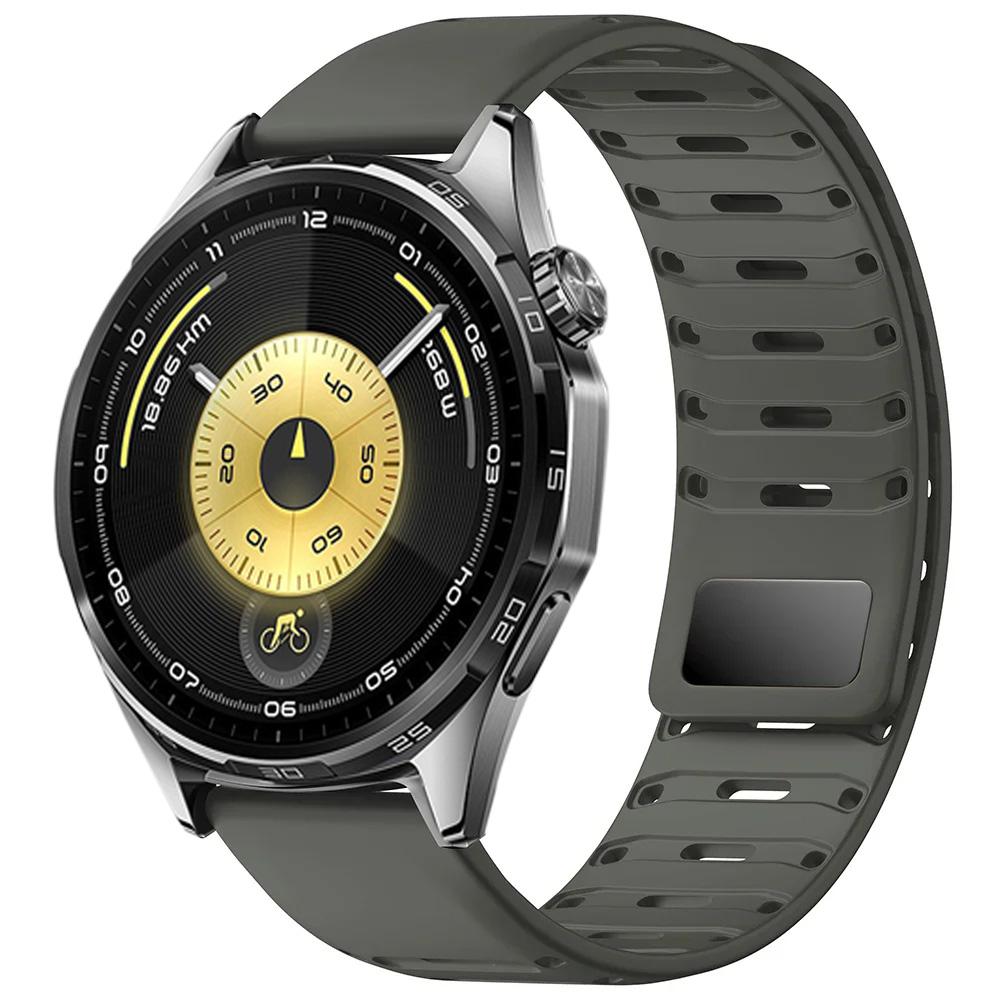 22mm Silicone Strap For Huawei Watch 5 4 3 46mm GT6/5/3/2 Pro GT6/5/4/3 46mm Sport Magnetic Buckle Adjustable Bracelet Wristband