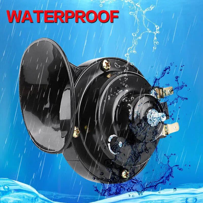 300Db 12V 48W Car Snail Air Horn Waterproof Train Horn Dual-Tone Loud Signal Super Loud Horn For Motorcycle Car Truck