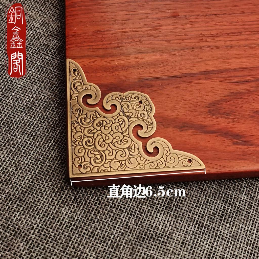 Thickened Antique Corner Cabinet Door Copper Corner Printing Corner Piece Door Furniture Decoration All Copper Corner Piece