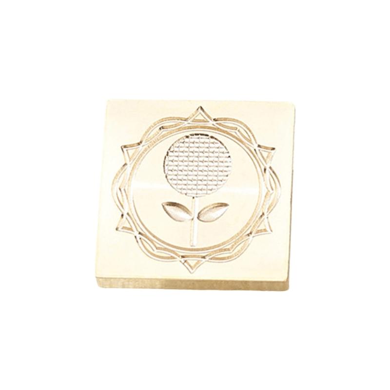 Flower Embossed Stamp 30x30mm Sqaure Seal Stamp for Scrapbooking Seal Envelope Card Wedding Invitations Decoration