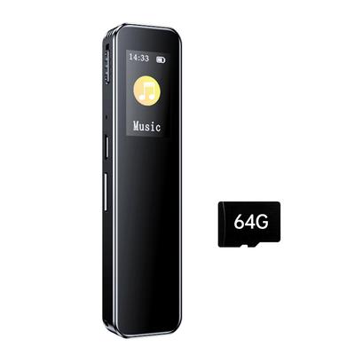 64GB digital röstinspelare Brusreducering Spela in med uppspelning MP3-musikspelare aktiverad Spela in