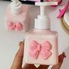 200ml Bow Soap Dispenser Refillable Shower Bottle Plastic Press Pump Lotion Bottle for Liquid Hand Sanitizer Shampoo Bathroom