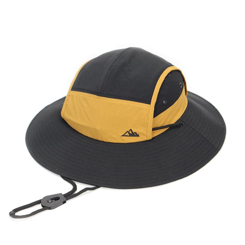 

Summer Big brim sun hats wish Windproof rope Men women beach fishing sunshade hat One Size чорний