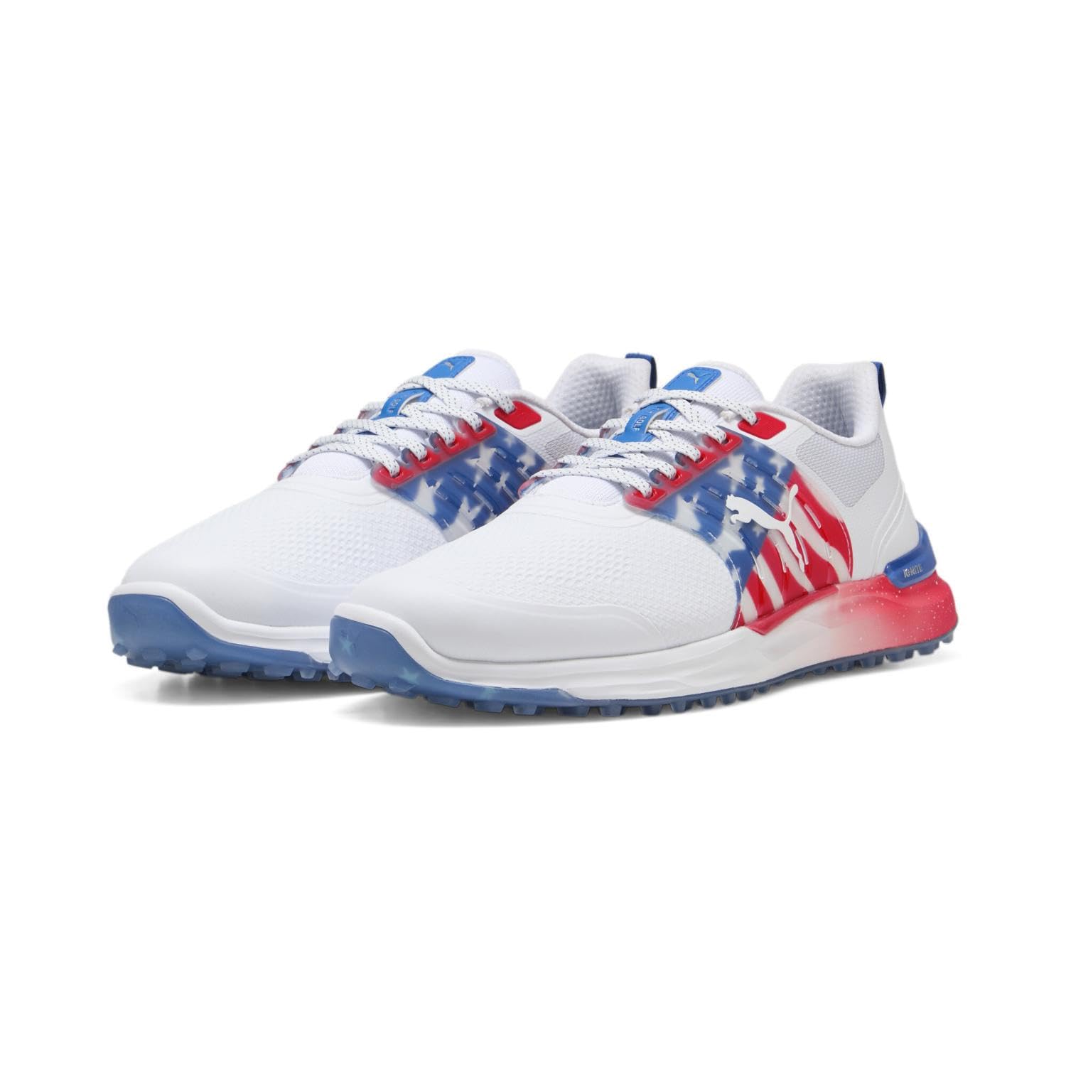 

Кроссовки для гольфа Ignite Elevate 2 X VOLITION Coral cm [PUMA] мужские белые/синие полоски/пряные 29.0