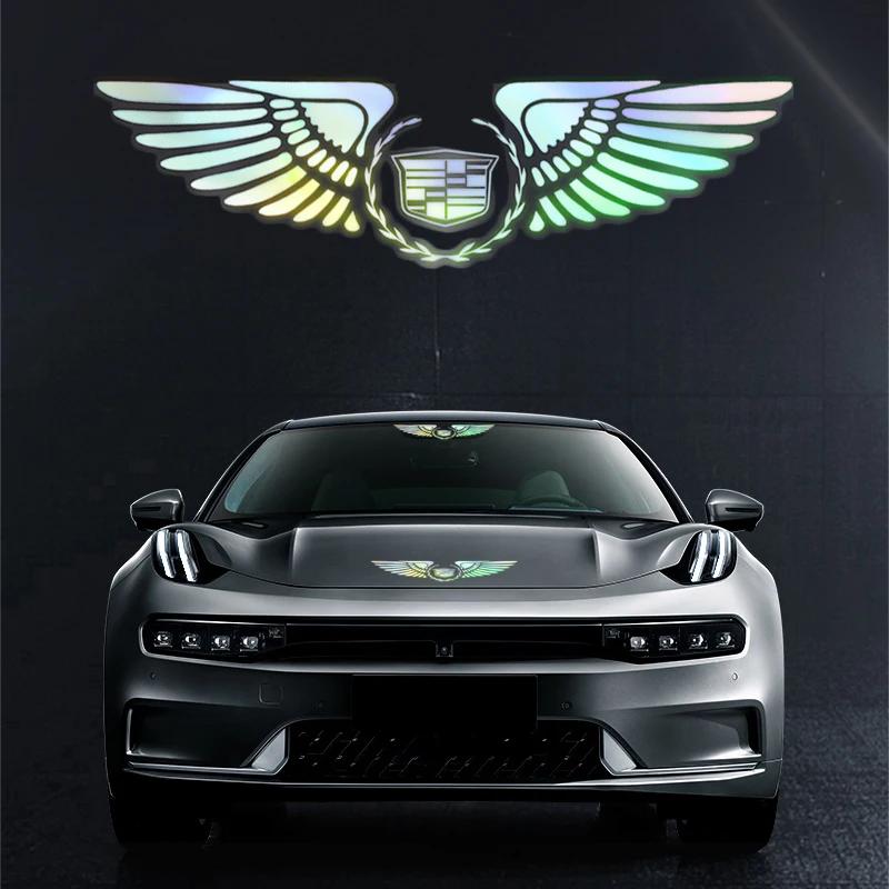 Car Logo Angel Wings Decoration 3D Reflective Waterproof Sticker For Cadillac Escalade CTS ATS SRX STS XT5 XT4 XT6 XTS CT4