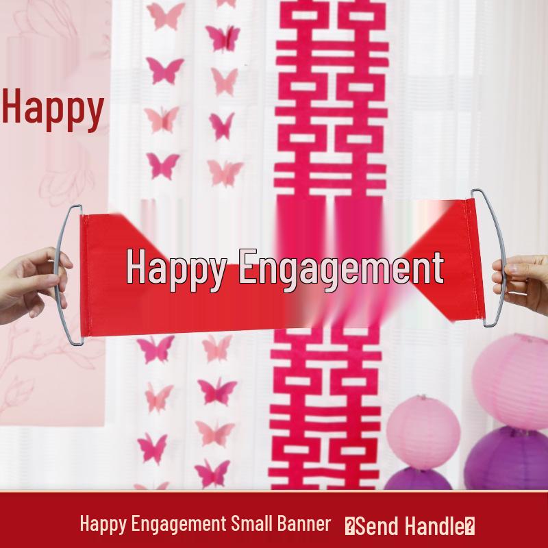 Hand-Drawn Wedding Photo Props Banner for Bride and Bridesmaids Engagement Game