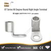 Zhonglian Round Copper Welding Cable Lug with 90° Bend, Tin-Plated Terminal