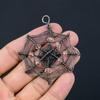 Spider Web Shaped Morganite Gemstone Pure Copper Wire Wrapped Handmade Pendant Jewelry For Gift
