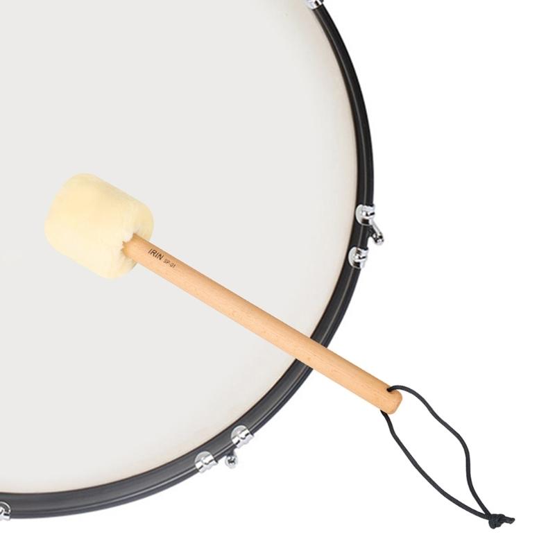 Holzgriff Schlagzeugstöcke Trommel Schlägel Stock mit Weichem Filzkopf Perkussionsstock für Marching Band Snare Drum Langlebig