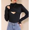2024 Autumn/Winter Maternity Ruffle Neck Nursing Sweater - Stylish, Warm, Versatile Postpartum Wear