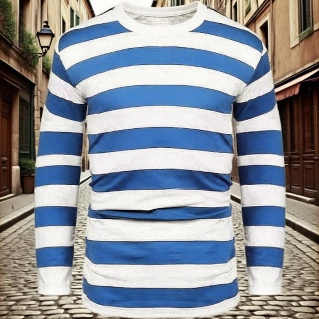 Pánské klasické pruhované tričko ve vintage stylu, cyklistická mikina, rychleschnoucí, prodyšné, s kulatým výstřihem, motorkářský top, všestranný styl