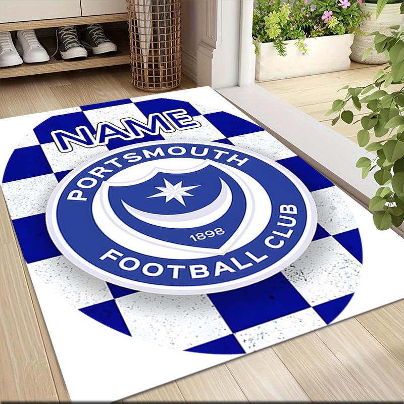 Custom Name Portsmouth FC Badge Carpet Rug Customizable Soft Washable Anti-Slip Home Living Room Sofa Mats Personalized Rug. 0909224