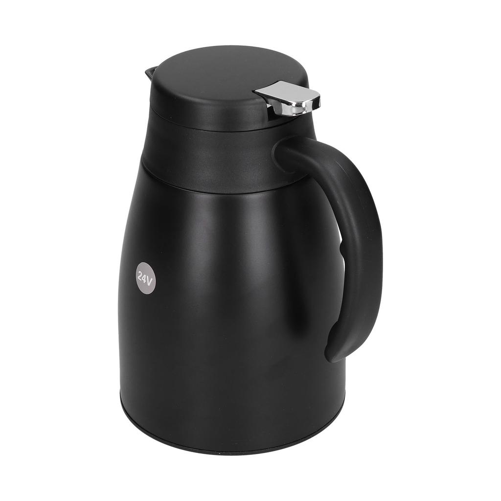24V 1200ml Car Water Heater Pot with Base Portable Stainless Steel Electric Kettle Pot for Truck
