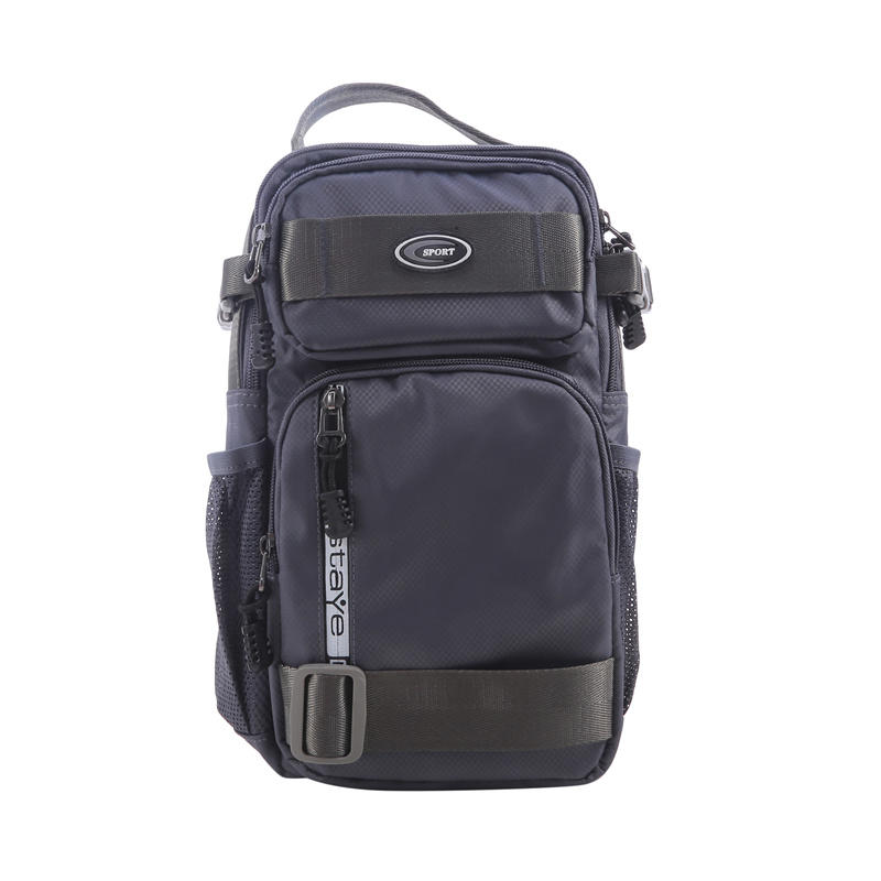 

Многофункциональная водонепроницаемая сумка Мужская многослойная нагрудная сумка Уличная сумка для отдыха на одно плечо через плечо One Size темно-серого