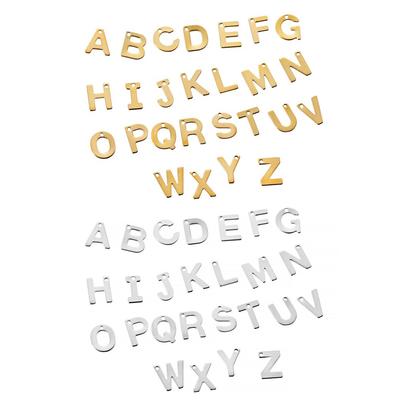 26/50 Stück Edelstahl Gold A-Z Buchstaben Anhänger Alphabet Charms Armband Ohrring für Damen Für DIY Schmuck Anhängerherstellung Zubehör