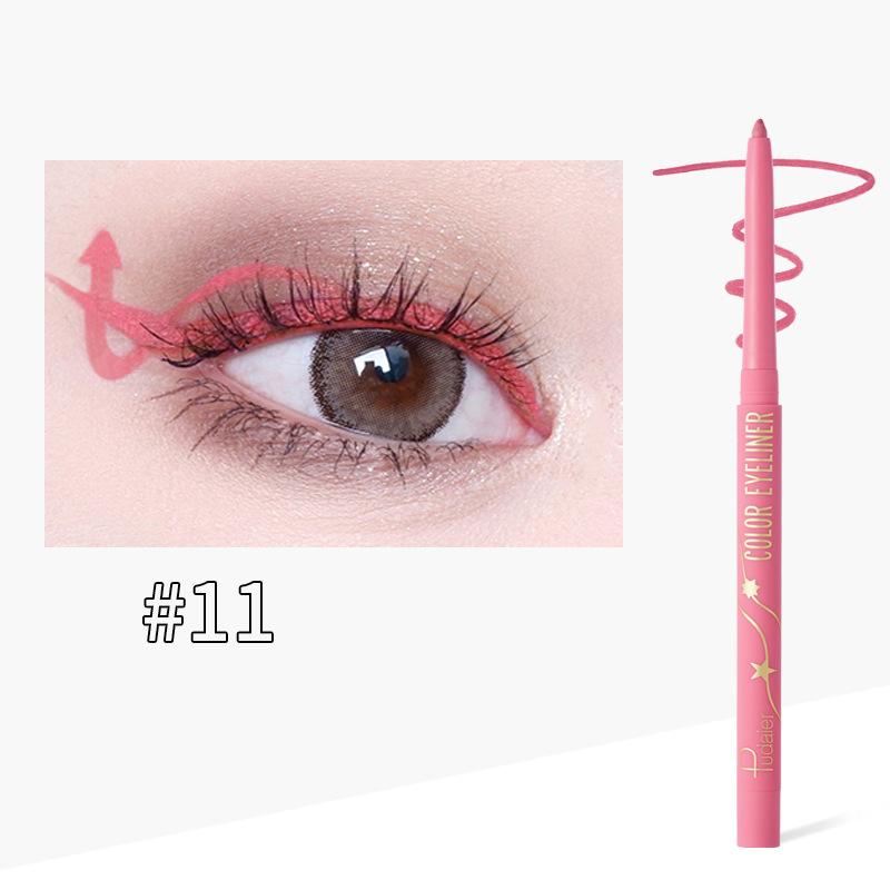 Pudaier Eyeliner Anti Sweat Ανθεκτικό και εύκολο στο περίγραμμα Eyeliner Pen 18 Color Eyeliner