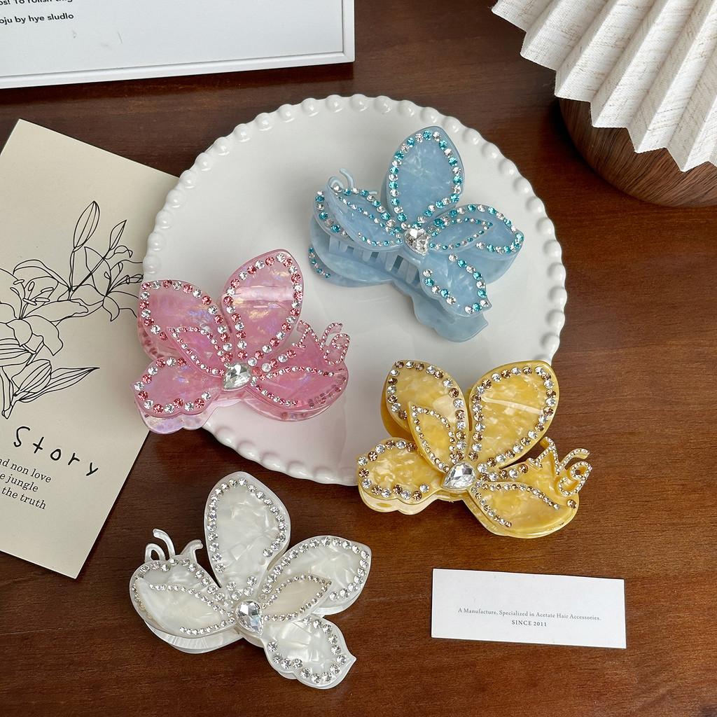 Chic Multi-color Floral Acetate Hair Claw Clips Perfect For Stylish Everyday Looks