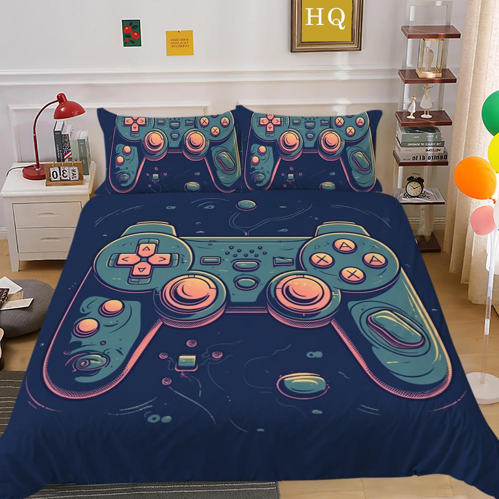 Capa de Edredom Estilo Jogo para Meninos Colchas para Casa Conjunto de Roupa de Cama Tamanho Queen Capa de Roupa de Cama da Moda Ternos de Roupa de Cama para Adolescentes