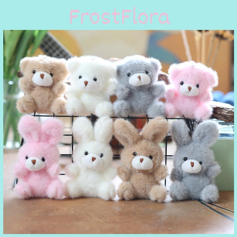 Cute Bear Rabbit Bunny Plush Keychain Pp Cotton Kids Adults Backpack Decoration