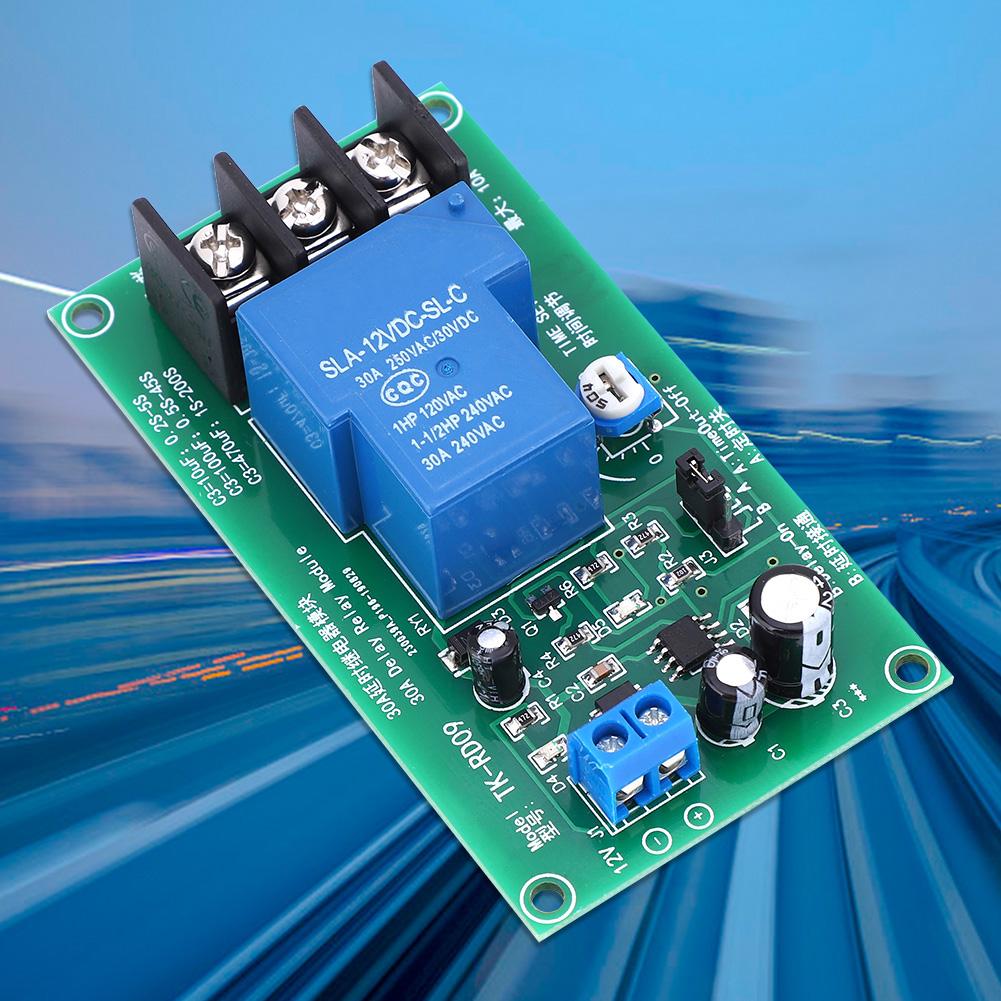 Delay Relay Module High Accuracy NONC Timer Switch Electrical Supplies 200s DC12V