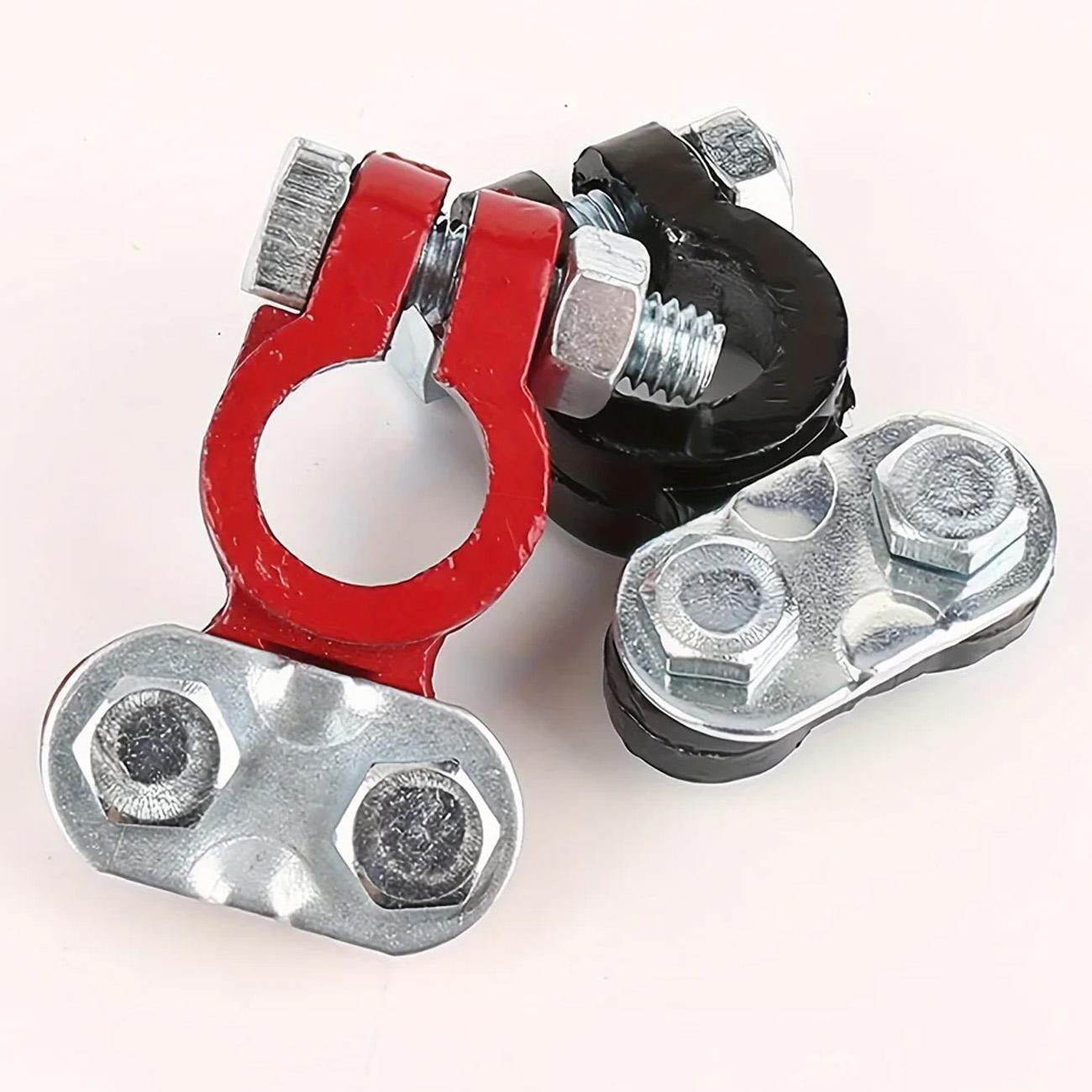 

2Pcs Car Battery Terminal Connectors Quick Release Disconnect 12V 24V Positive Negative Battery Cable Ends for SAE/JIS Type Car
