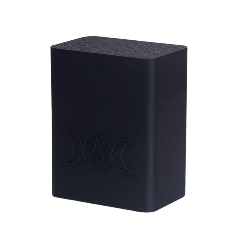 Stackable Tarots Card Storage Case with Exterior Stacking Contacts and Magnetic Lid Closure for Contained Collection Storage