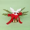 Holiday Home Decorations Christmas Bow Ornaments with Gold Jingle Bells, Xmas Tree Hanging Wreath Retail Window Displays Pine Cones, Red Berries