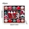 45pcs Christmas Ornaments Set Shatterproof Balls Ornaments Gingerbread Man Christmas Ball Decorations For Christmas Tree