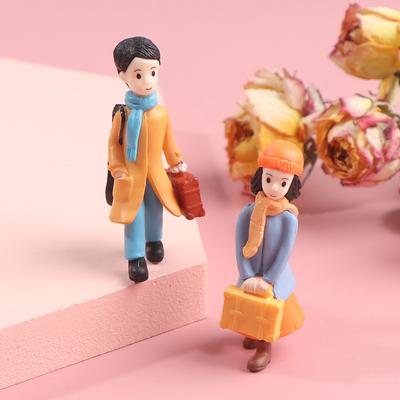 2 Pieces Of Couple Doll Toy Model Doll Decoration Μινιατούρα Σπίτι Diy Διακόσμηση