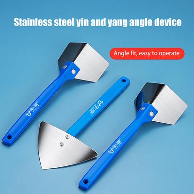 Practical Painting Tools; Stainless Steel Corner Trowel, Sealing Spatula and Durable Plastic Handle Putty Scraper