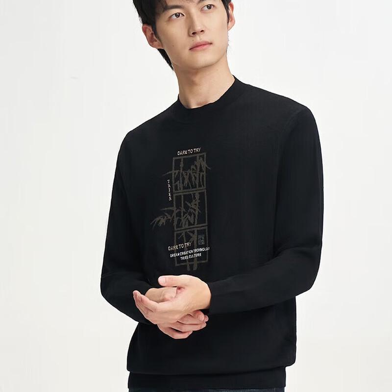 

TRiES Men s 100% Wool Ribbed Collar Pullover Sweater XL