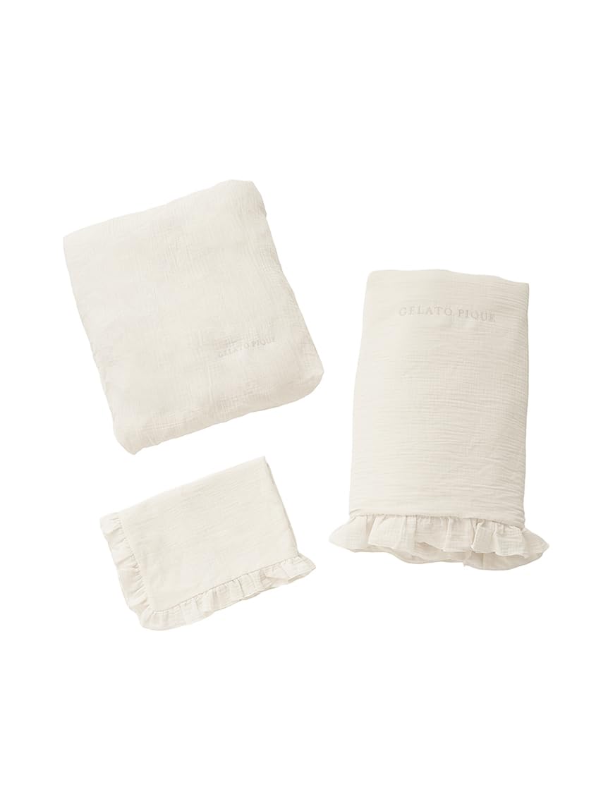 

Gelato Pique Sleep Double Gauze Ruffle Set PSGG259088 OWHT S 3-Piece (Single) Women s