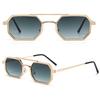 Fashion Metal Frame Polygonal Sunglasses Women Men Vintage Double-bridge Punk Sun Glasses Driving Goggles Retro UV400 Shades