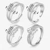 Anti Stress Anxiety Silver Ball Rings 925 Women Men Spinner Fidget Rings Vintage Gold Couple Anillos Jewelry Gift
