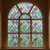 Stained Glass Window Film, Window Privacy Films, Colorful Lattice Window Tint, Rainbow Glass Decals Stickers for Home Anti UV