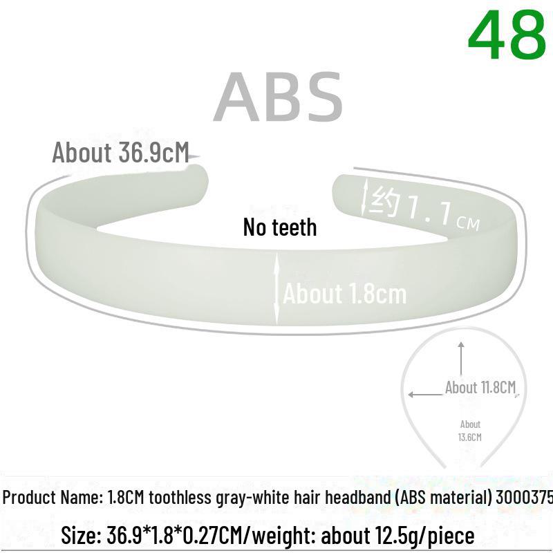 Handmade 2.5CM Toothless Black Hairband - PS Material Hair Accessory