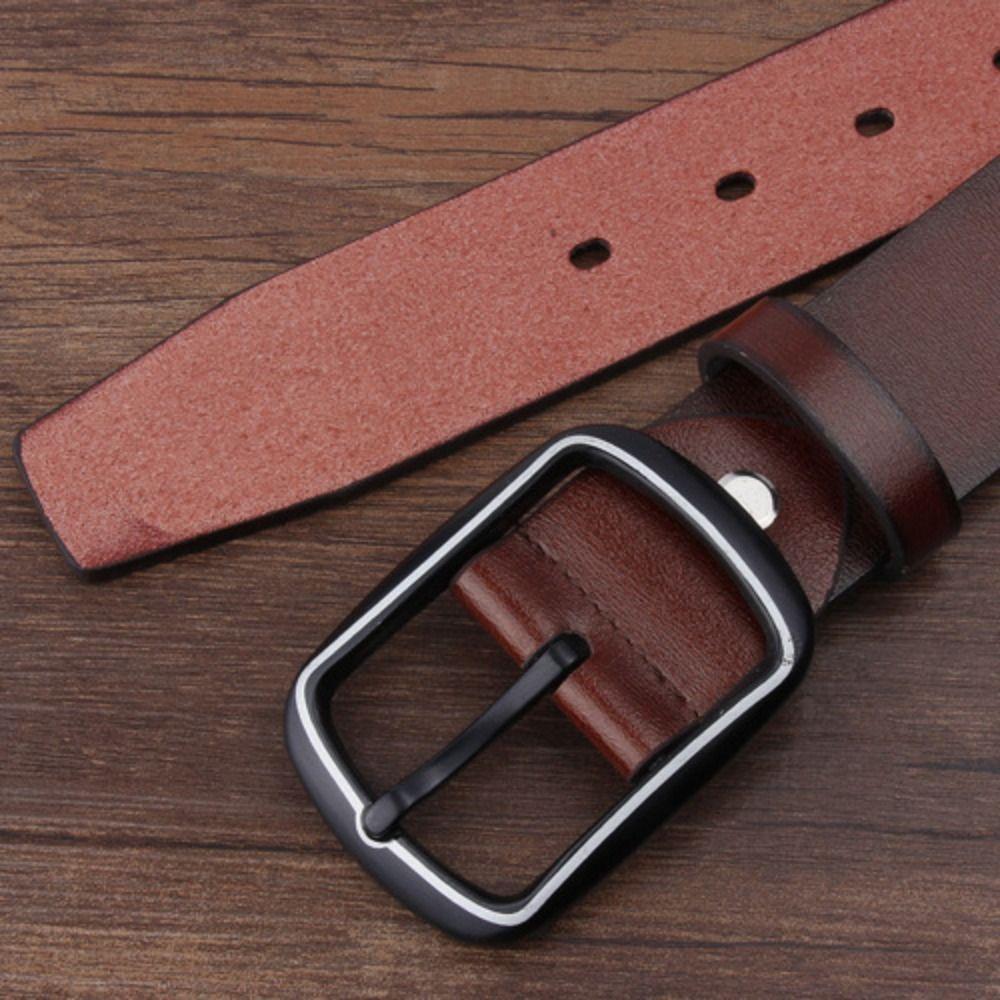 Adjustable Men Belt Durable Trousers Belt Classic Style Pin Buckle Belt  Male
