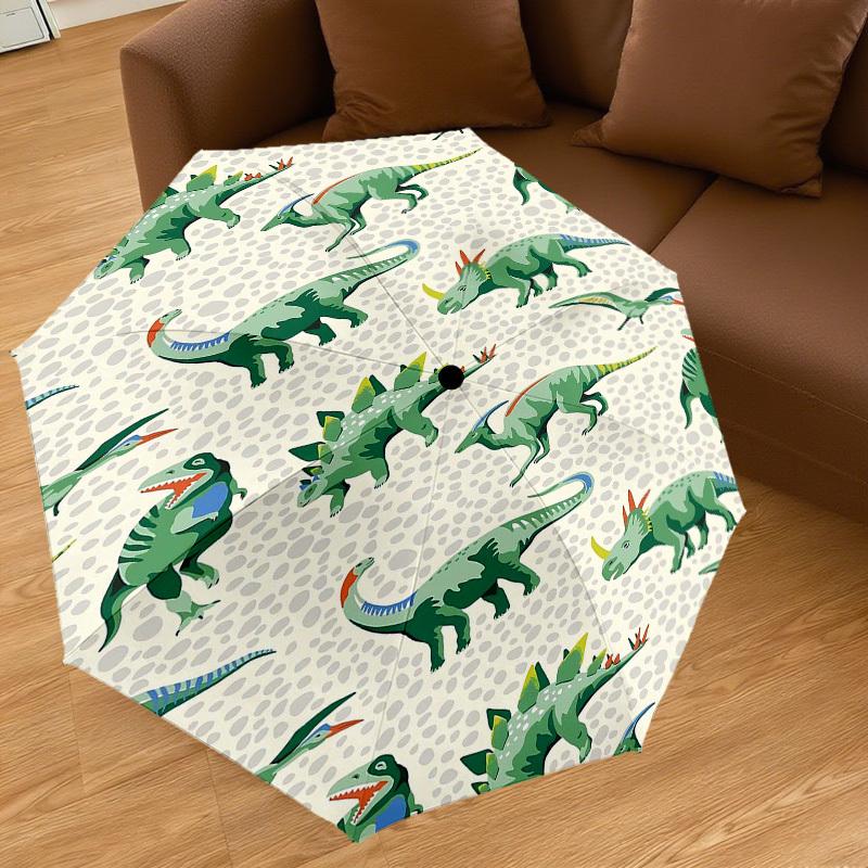 1PC Dinosaur Pattern Umbrella-8-Rib Reinforced, Automatic Open, Lightweight & Durable, Fashion Accessory for Outdoor-D327