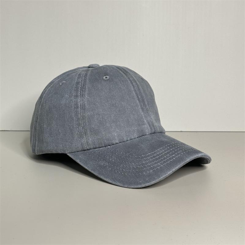 Breathable Solid Color Baseball Cap Women's New Empty Top Retro Sunshade Cap Men's Face Small Versatile Hat Women