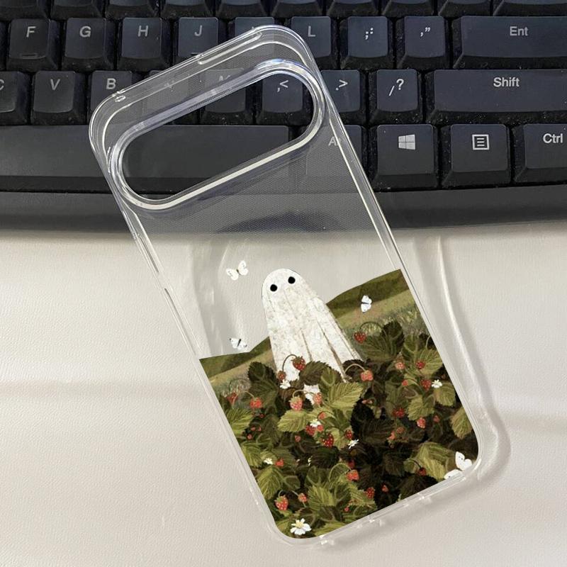 

For Pixel 10 Pro XL Cute Funny Halloween Ghos Phone Case for Google Pixel 10 Pro XL 5G Soft Silcone TPU Transparent Back Cover Google Pixel 10 Pro