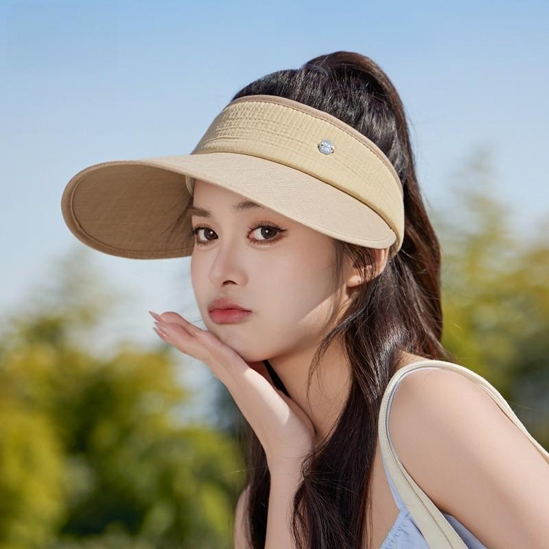 Summer Outdoor Sun Hat For Women With Large Brim And Breathable Polyester For Sun Protection And Fashionable Casual Wear